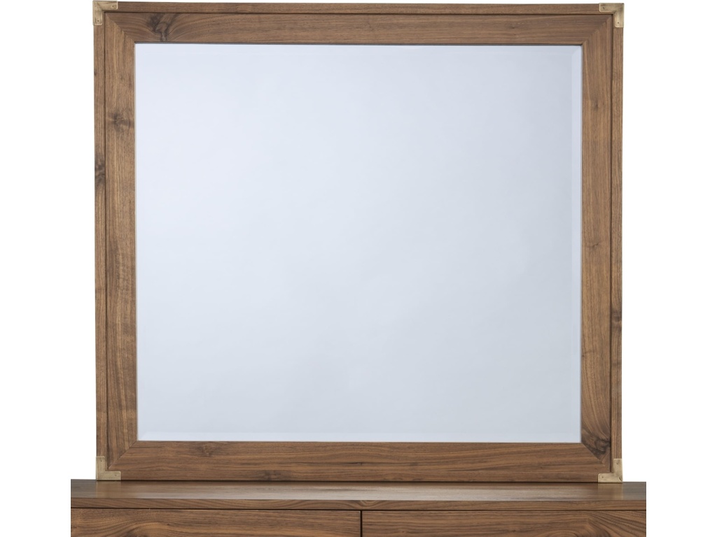 Adler Beveled Glass Mirror in Natural Walnut - image 3
