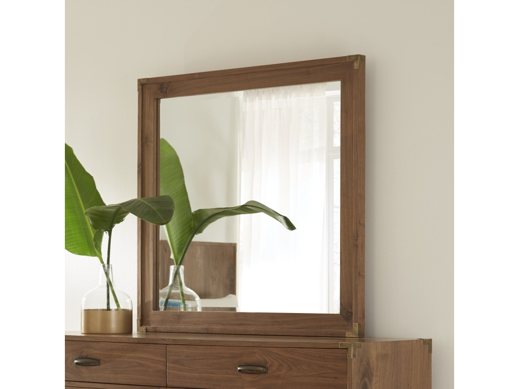 Adler Beveled Glass Mirror in Natural Walnut - main image