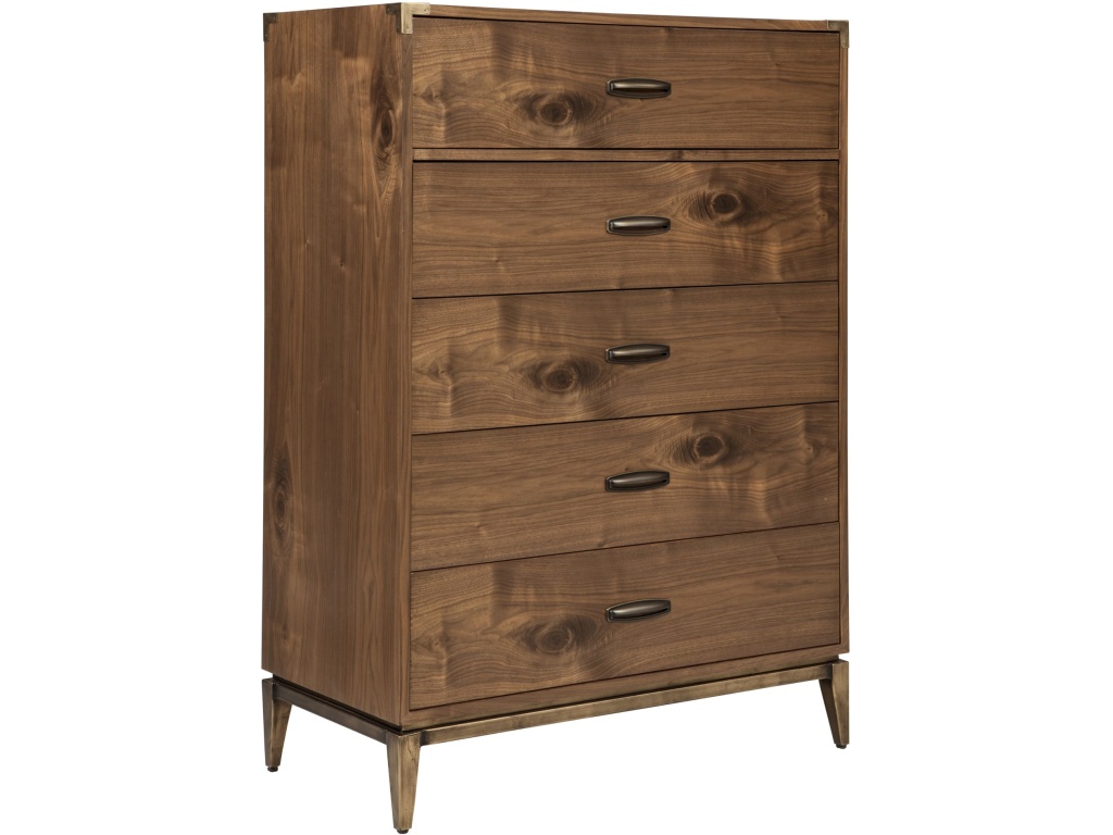 Adler Five Drawer Chest in Natural Walnut - image 2