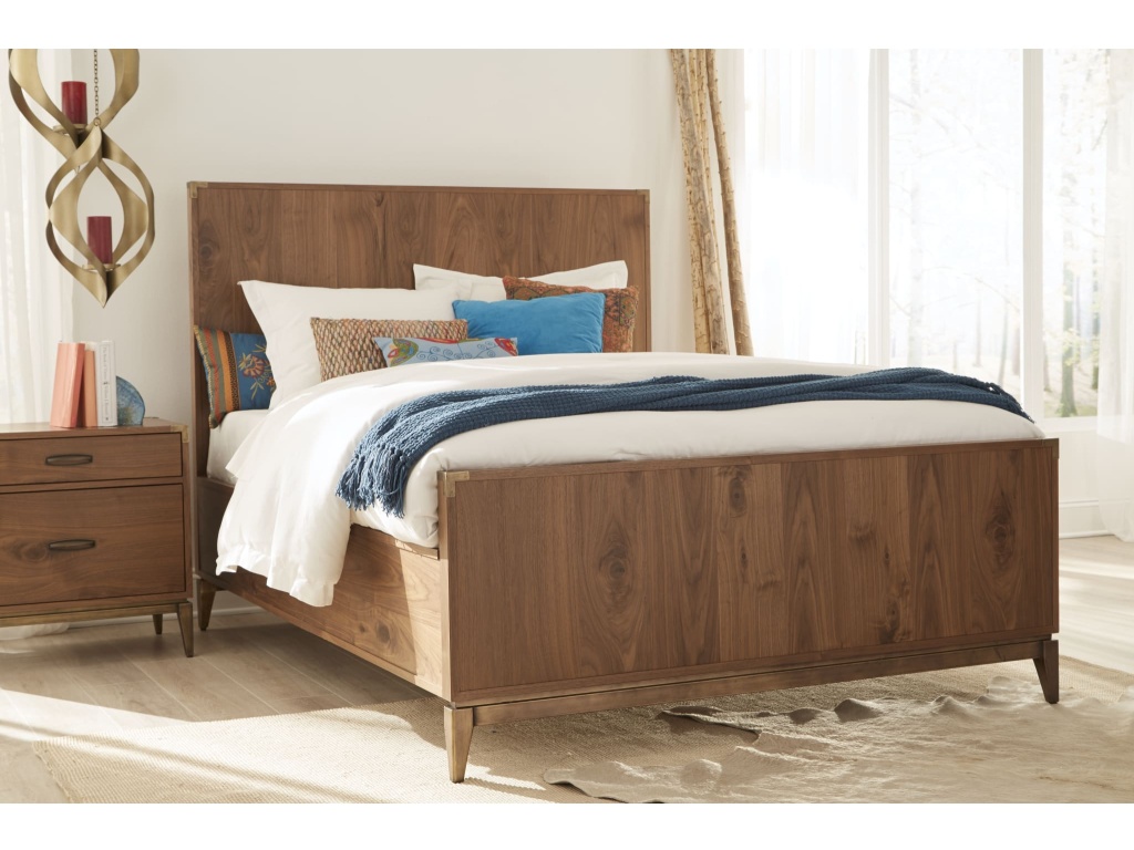 Adler Wood Panel Bed in Natural Walnut - image 6