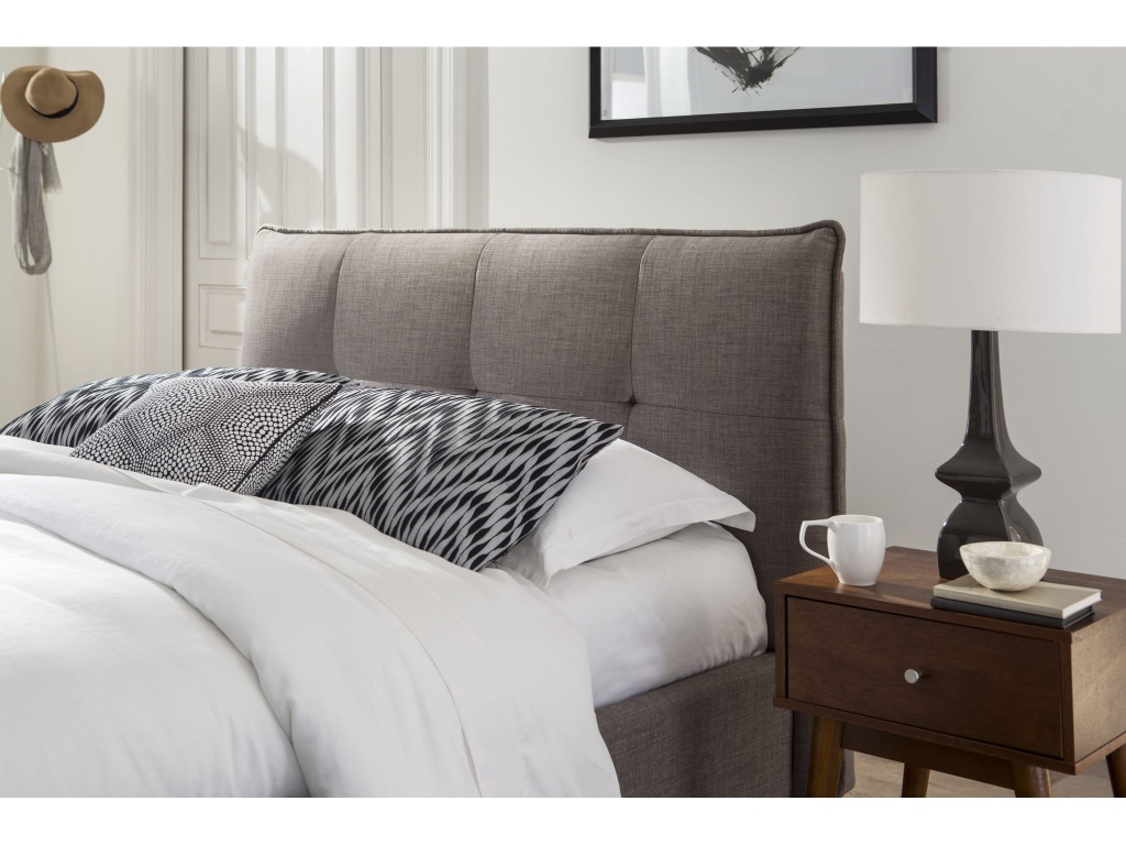 Adona Upholstered Footboard Storage Bed in Dolphin Linen - image 1