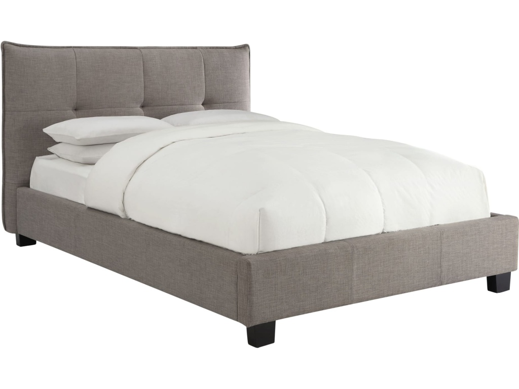 Adona Upholstered Platform Bed in Dolphin Linen - image 4