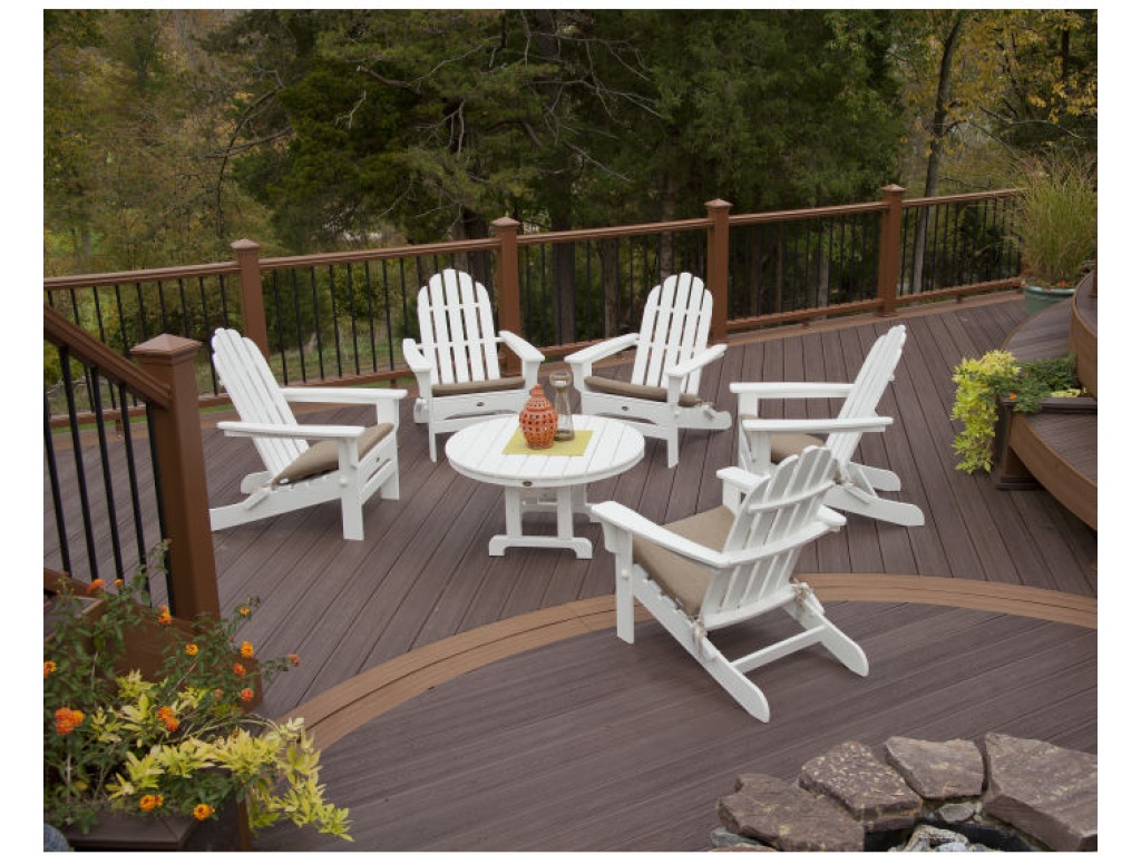 Cape Cod 6-Piece Folding Adirondack Conversation Set - image 1