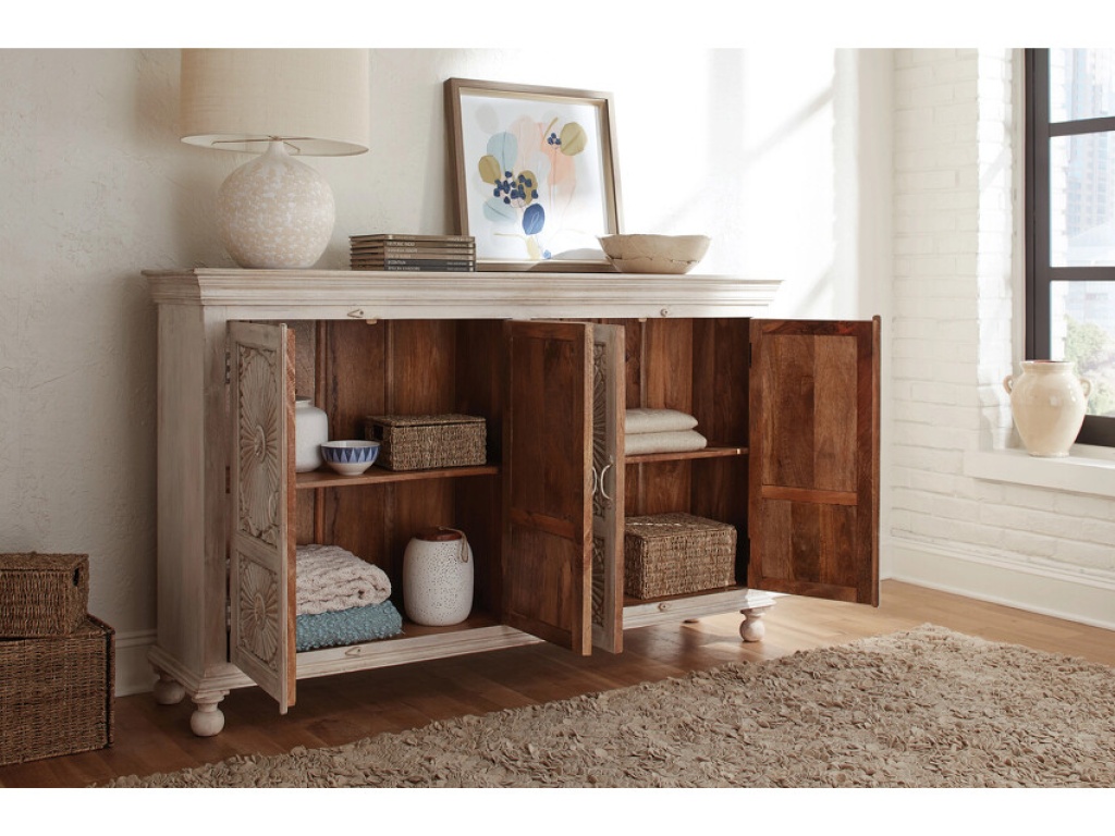 Parchment Four Door Cabinet - image 2