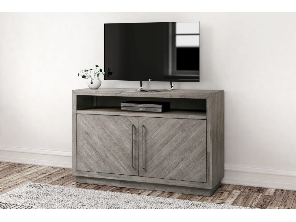 Alexandra Solid Wood 54 inch Media Console in Rustic Latte - image 1