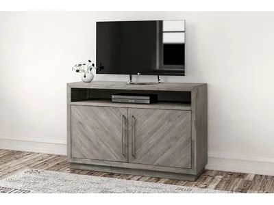 Alexandra Solid Wood 54 inch Media Console in Rustic Latte