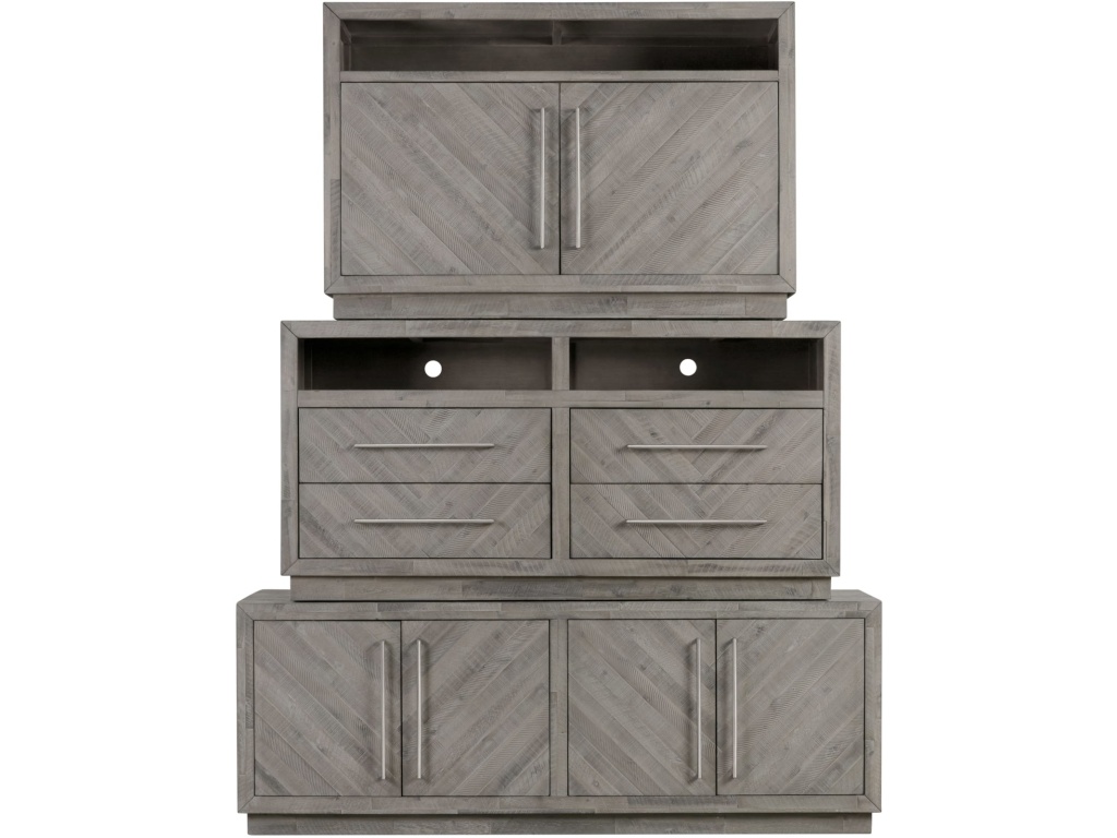 Alexandra Solid Wood 54 inch Media Console in Rustic Latte - image 3