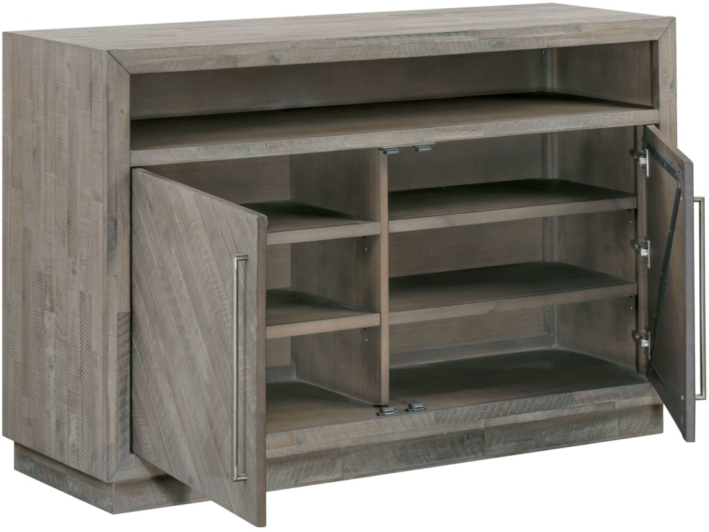 Alexandra Solid Wood 54 inch Media Console in Rustic Latte - image 6