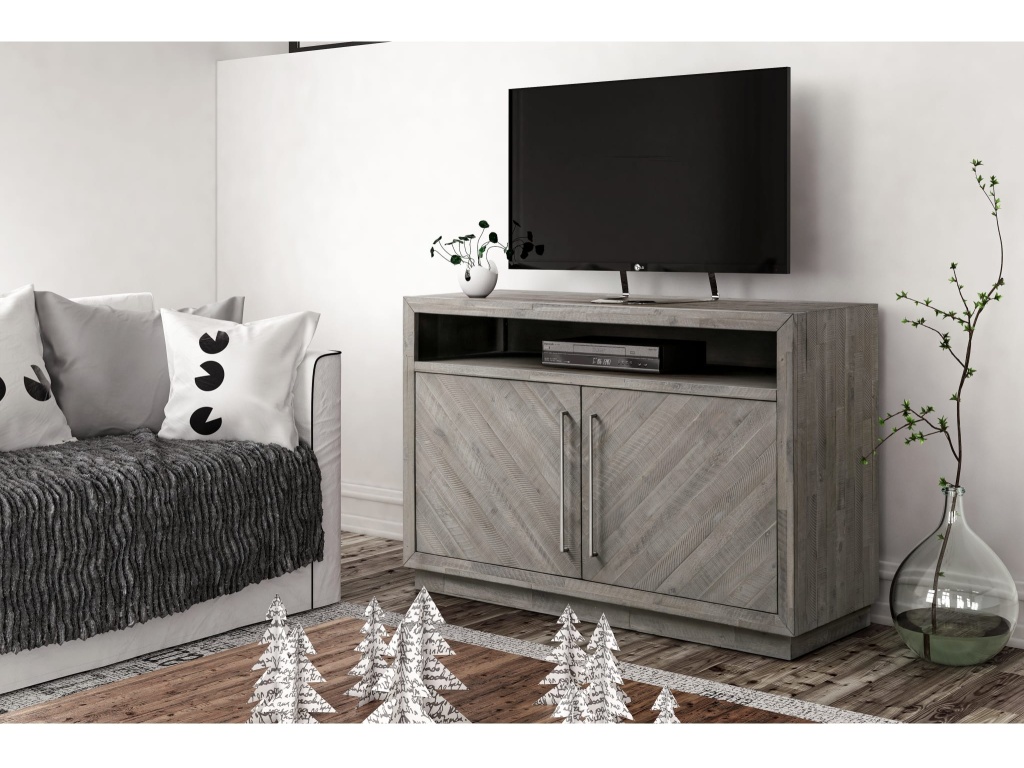 Alexandra Solid Wood 54 inch Media Console in Rustic Latte - main image