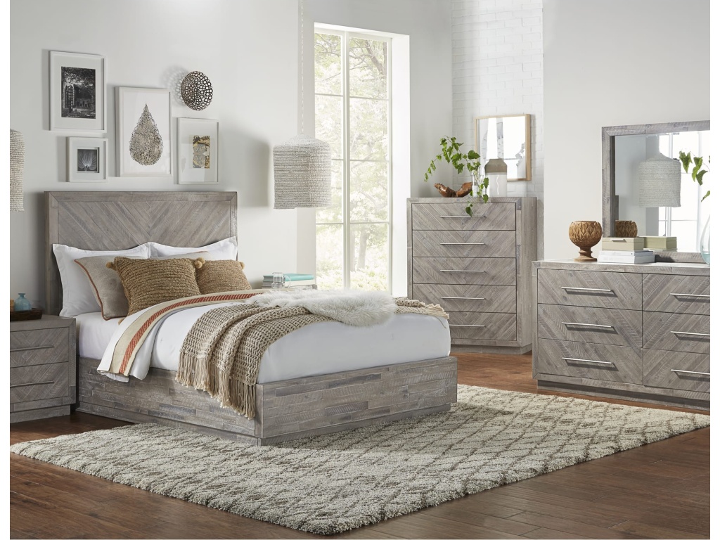 Alexandra Solid Wood Five Drawer Chest in Rustic Latte (2024) - main image