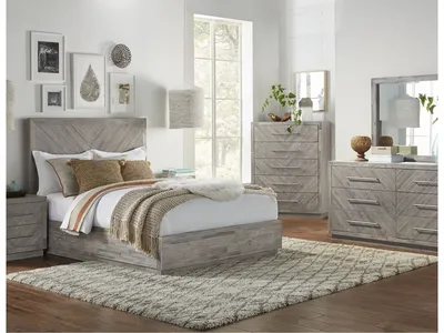Alexandra Solid Wood Five Drawer Chest in Rustic Latte (2024)