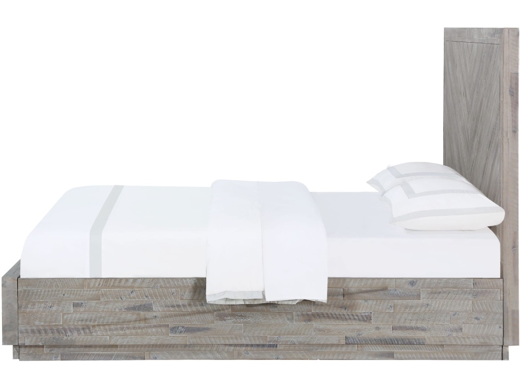 Alexandra Solid Wood Platform Bed in Rustic Latte - image 3
