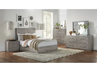 Alexandra Solid Wood Six Drawer Dresser in Rustic Latte (2024)
