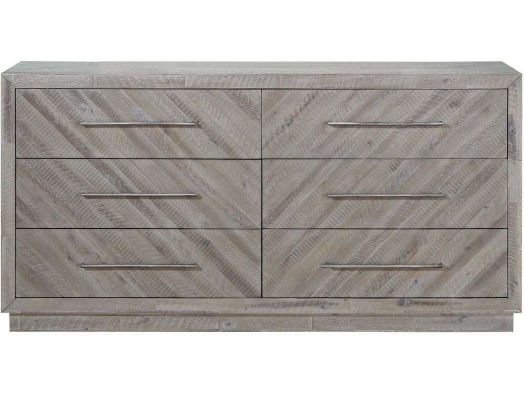 Alexandra Solid Wood Six Drawer Dresser in Rustic Latte (2024) - image 2