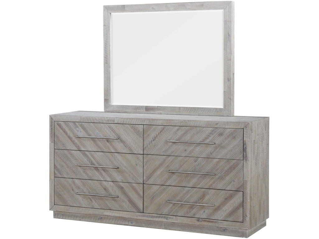Alexandra Solid Wood Six Drawer Dresser in Rustic Latte (2024) - image 3