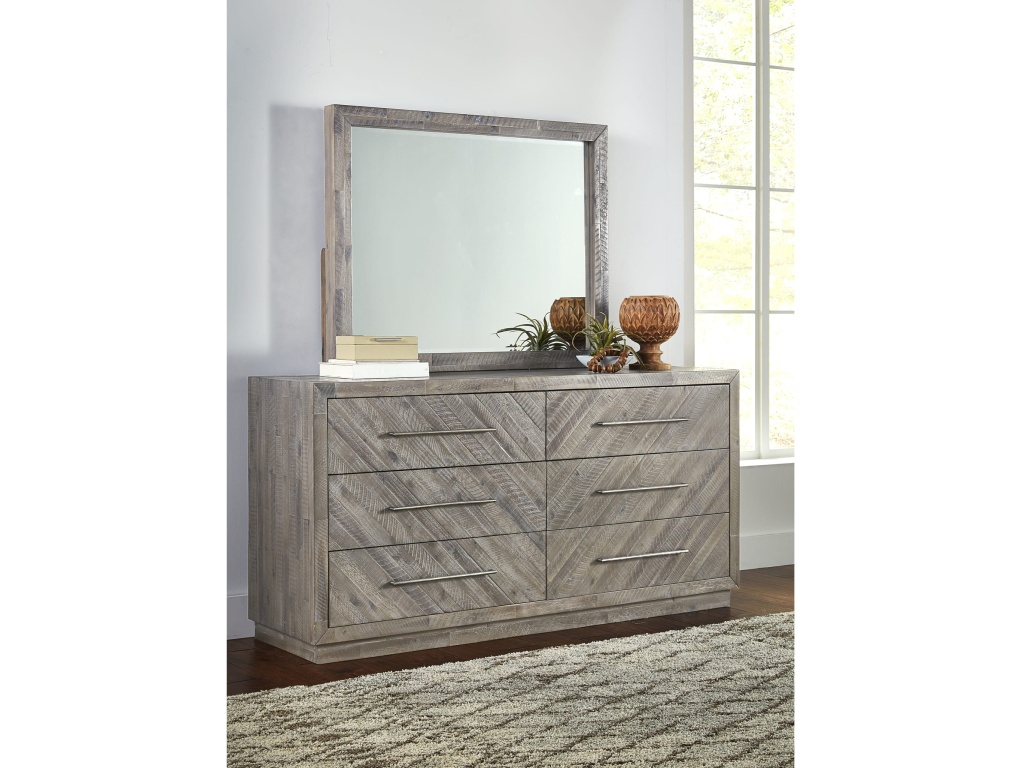 Alexandra Solid Wood Six Drawer Dresser in Rustic Latte (2024) - image 6