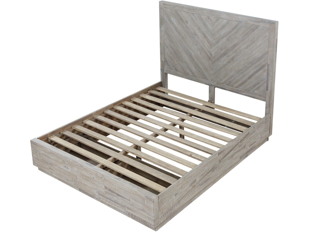 Alexandra Solid Wood Storage Bed in Rustic Latte - image 6