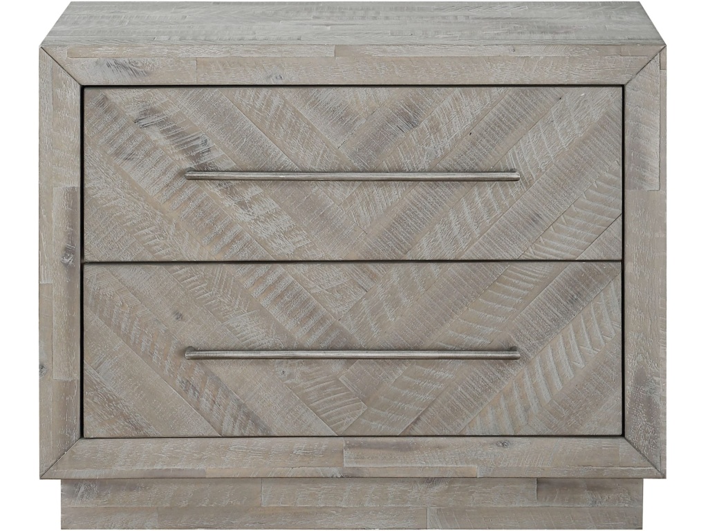 Alexandra Solid Wood Two Drawer Nightstand in Rustic Latte - image 3