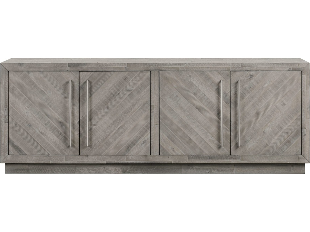 Alexandrda Solid Wood 74 inch Media Console in Rustic Latte - image 4