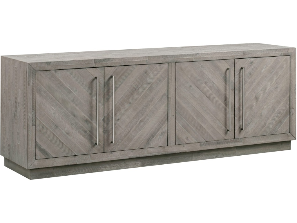Alexandrda Solid Wood 74 inch Media Console in Rustic Latte - image 5