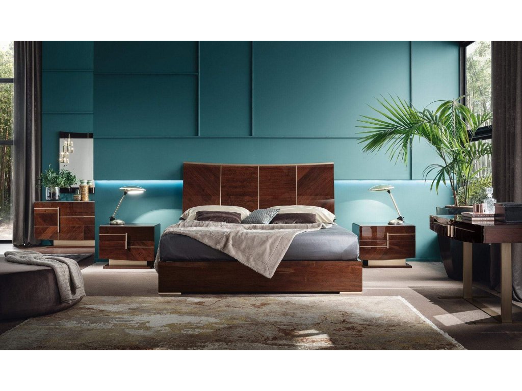Bellagio Italian Bed in Coffee Walnut - image 2
