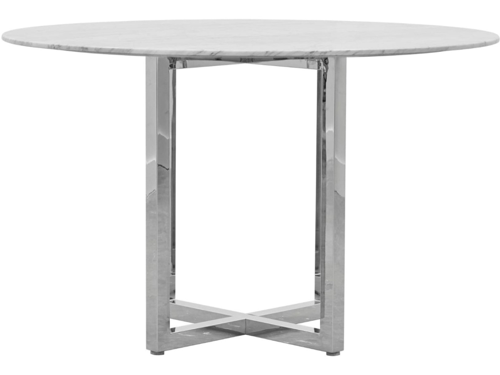 Amalfi 48 inch Round Carrara Marble Top Counter Table - image 3