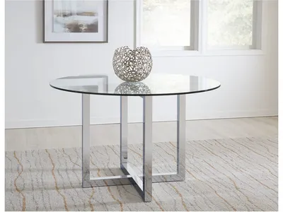 Amalfi 48 inch Round Glass Top Dining Table