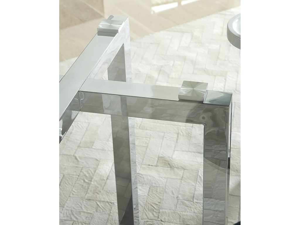 Amalfi 54 inch Round Glass Top Counter Table - image 1