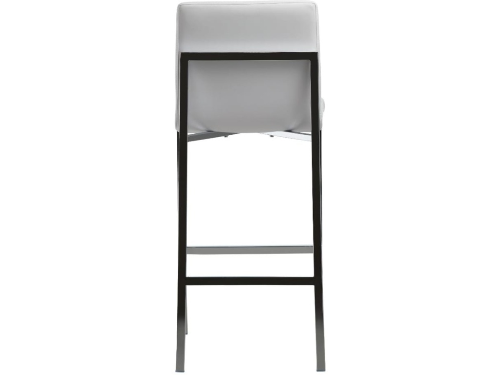 Amalfi Metal Back Bar Stool in White Leather - image 3