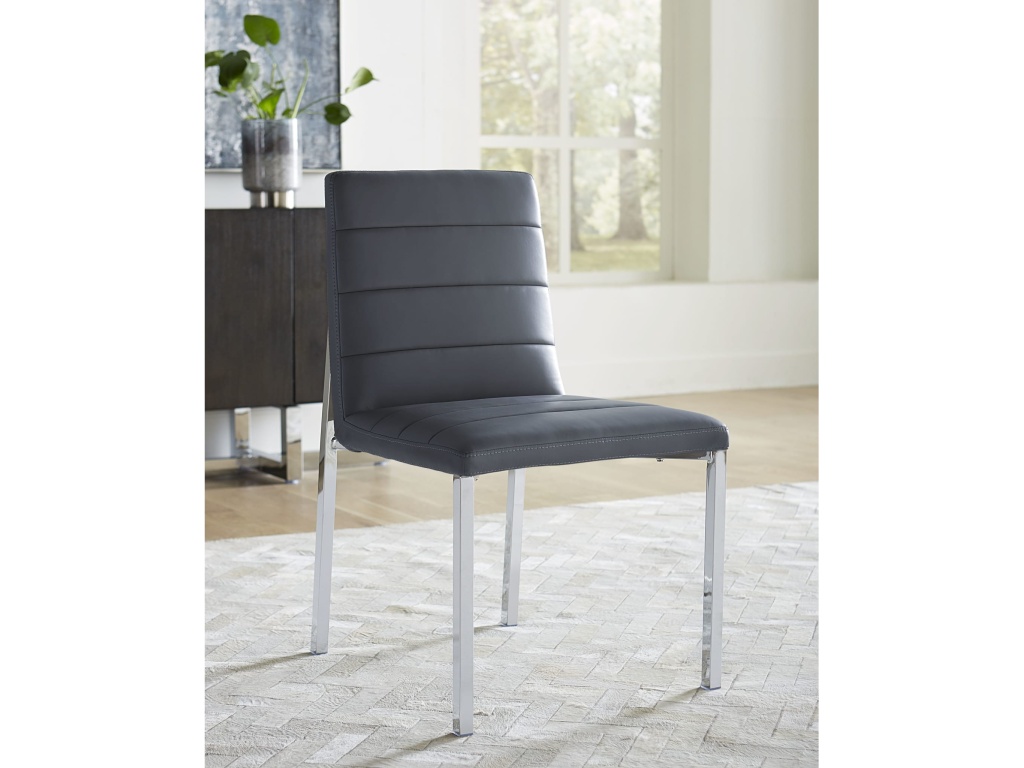 Amalfi Metal Back Chair in Cobalt Leather - main image