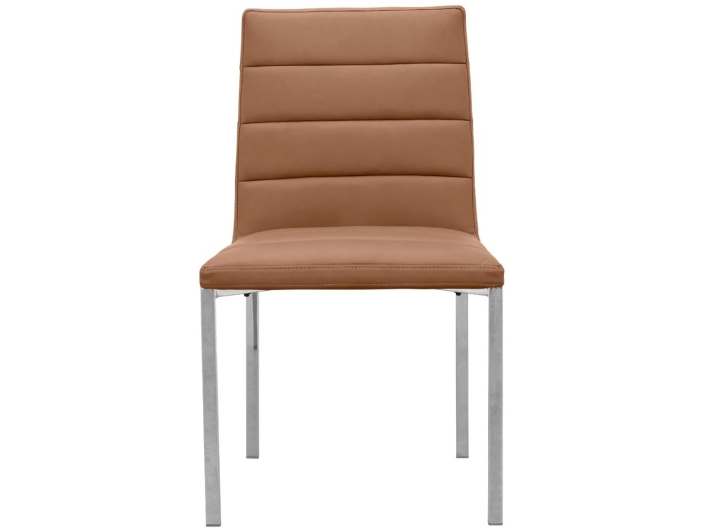 Amalfi Metal Back Chair in Cognac Leather - image 1