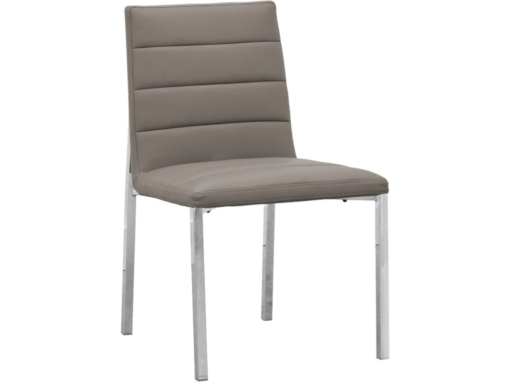 Amalfi Metal Back Chair in Taupe Leather - image 2
