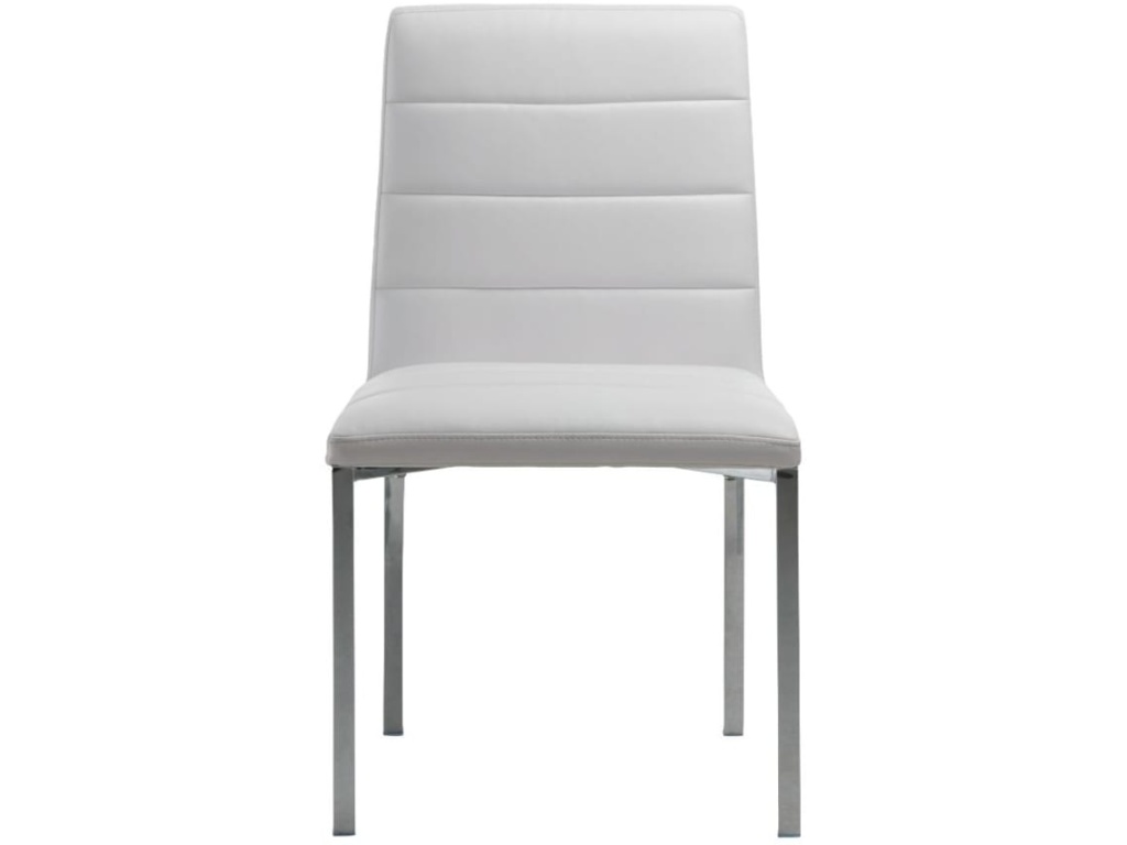 Amalfi Metal Back Chair in White Leather - image 1