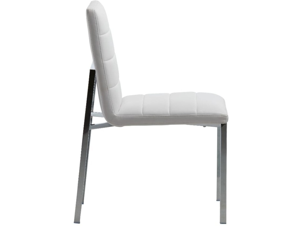 Amalfi Metal Back Chair in White Leather - image 2