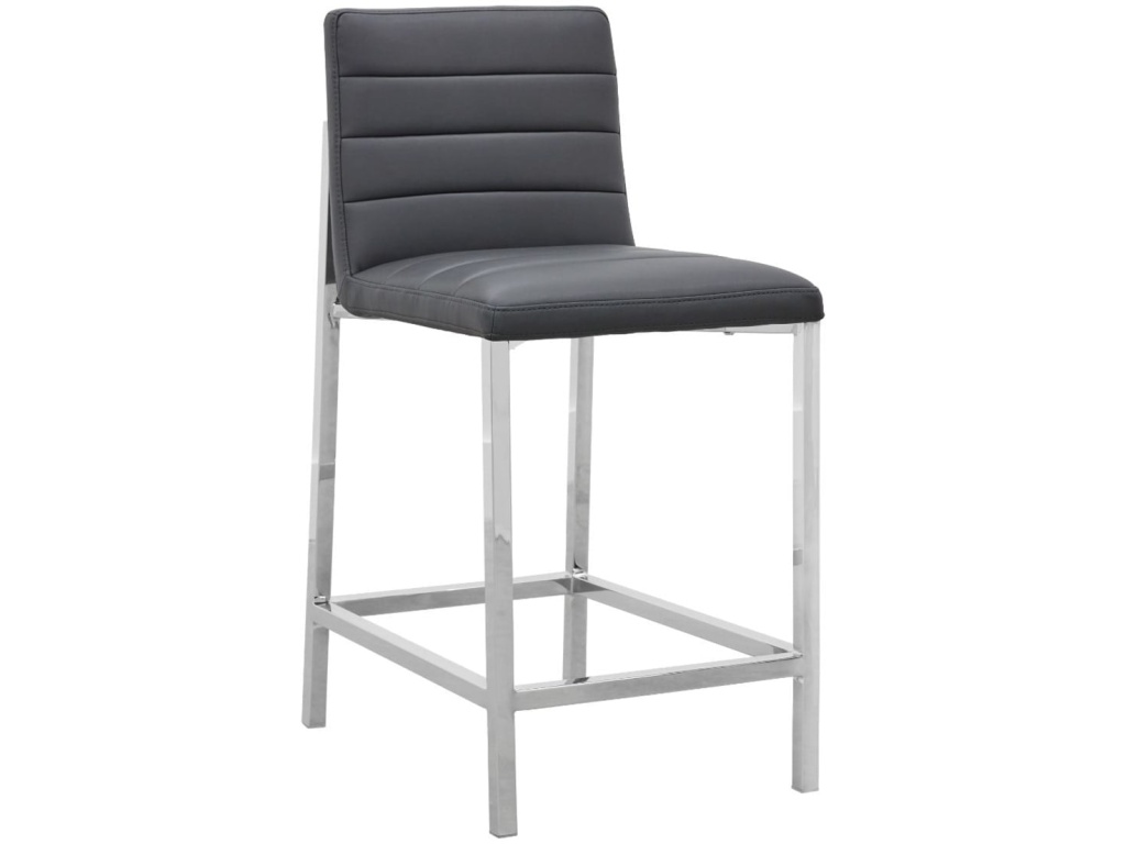 Amalfi Metal Back Counter Stool in Cobalt Leather - image 2