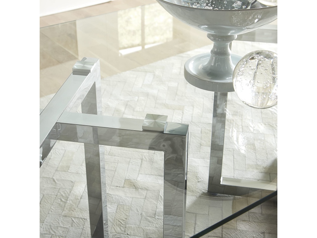Amalfi Rectangular Glass Top Dining Table - image 1