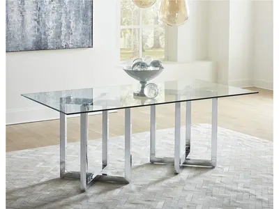 Amalfi Rectangular Glass Top Dining Table