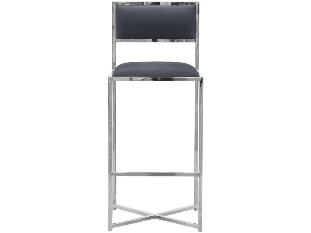 Amalfi X-Base Bar Stool in Cobalt Leather - image 1