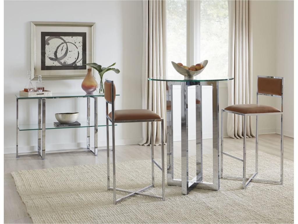 Amalfi X-Base Bar Stool in Cognac Leather - image 1