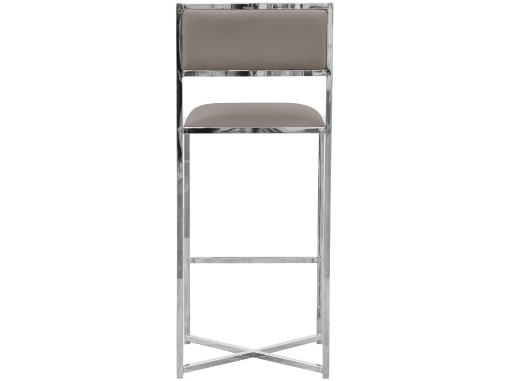 Amalfi X-Base Bar Stool in Taupe Leather - image 2