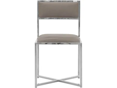 Amalfi X-Base Chair in Taupe Leather - Alternative View