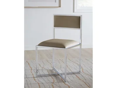 Amalfi X-Base Chair in Taupe Leather