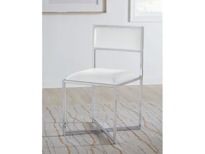 Amalfi X-Base Chair in White Leather