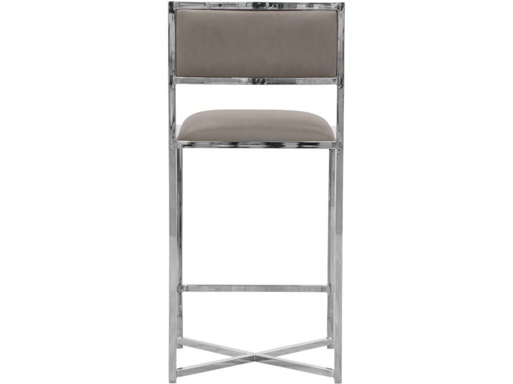 Amalfi X-Base Counter Stool in Taupe Leather - image 3