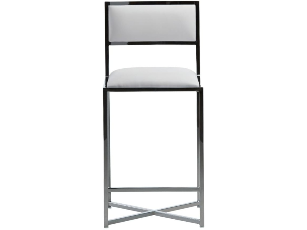 Amalfi X-Base Counter Stool in White Leather - image 1