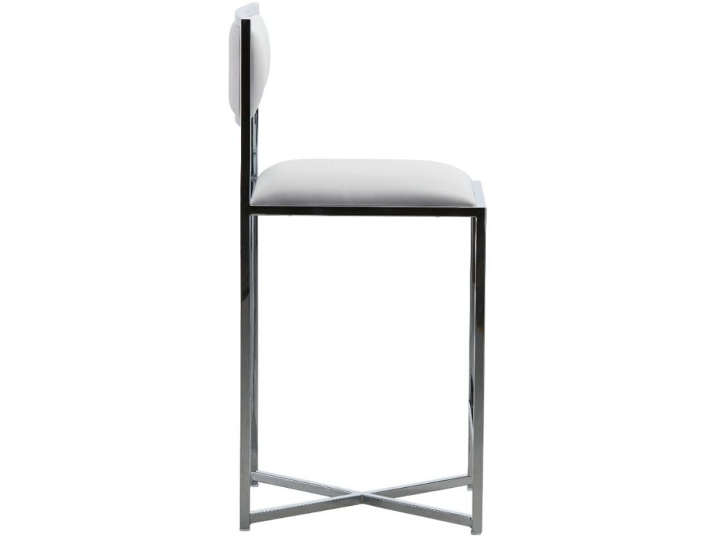 Amalfi X-Base Counter Stool in White Leather - image 2