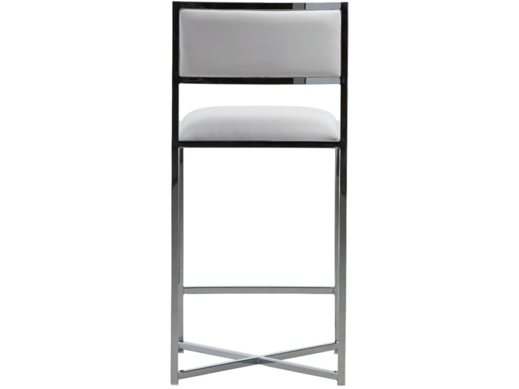 Amalfi X-Base Counter Stool in White Leather - image 3