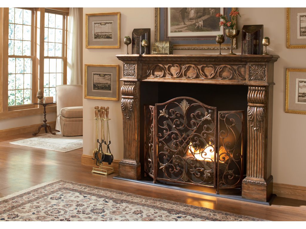 Rockefeller 3-Panel Fireplace Screen - image 1