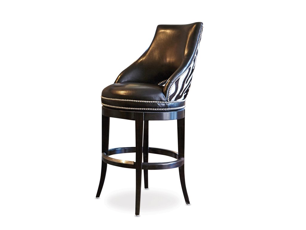 Zebrano Swivel Barstool - main image