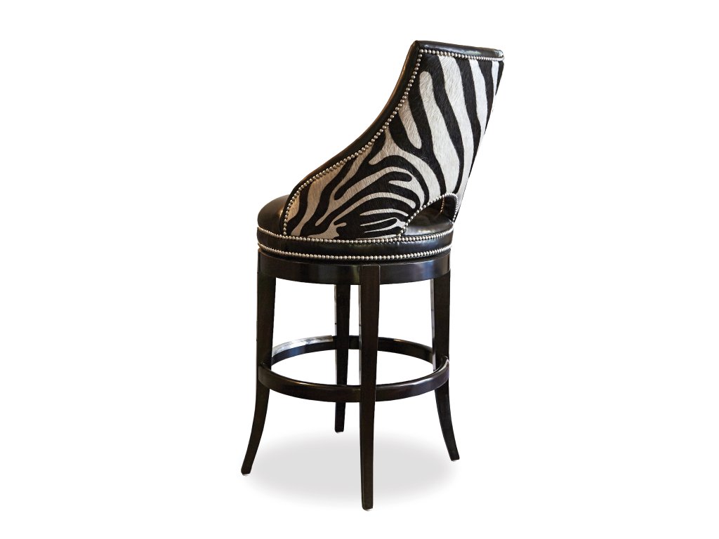 Zebrano Swivel Counter Stool - image 1